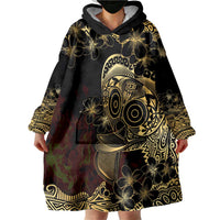 Frangipani Festival Rabaul Wearable Blanket Hoodie PNG Tribal Baining Mask Tattoo LT14 - Polynesian Pride