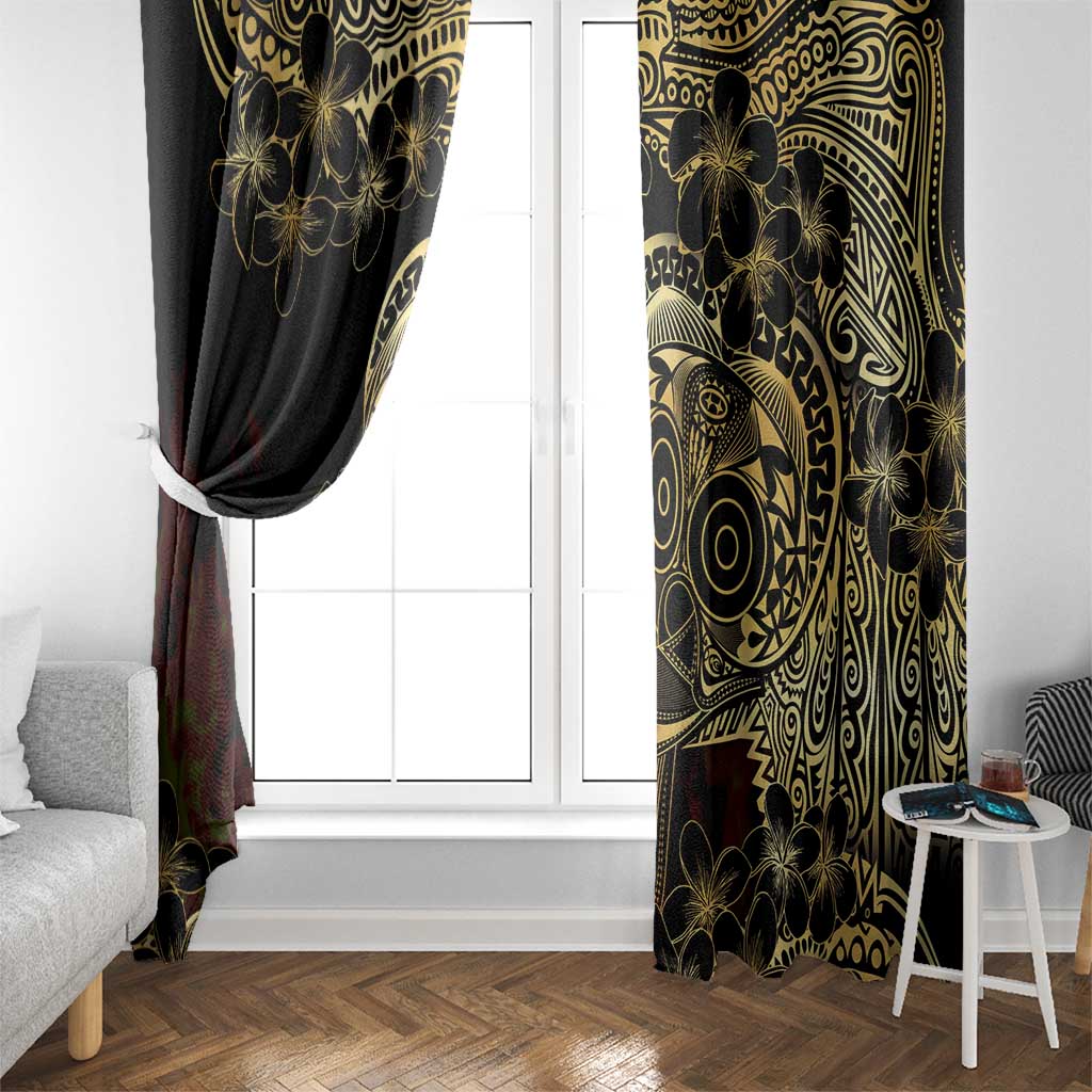 Frangipani Festival Rabaul Window Curtain PNG Tribal Baining Mask Tattoo - Polynesian Pride