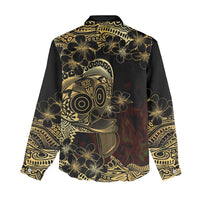 Frangipani Festival Rabaul Women Casual Shirt PNG Tribal Baining Mask Tattoo LT14 - Polynesian Pride