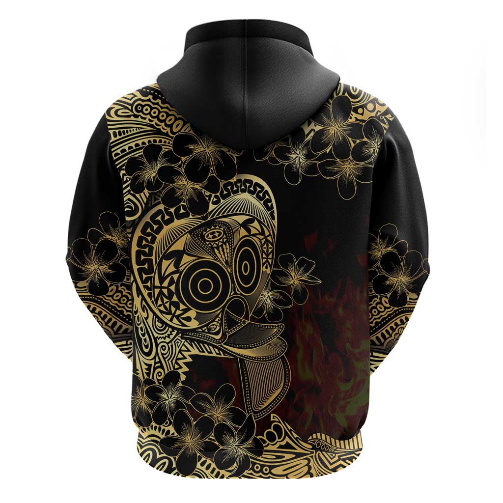 Frangipani Festival Rabaul Zip Hoodie PNG Tribal Baining Mask Tattoo LT14 - Polynesian Pride