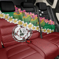 Frangipani Festival Rabaul East New Britain Back Car Seat Cover Dukduk Dance With Plumeria LT14 - Polynesian Pride