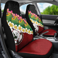 Frangipani Festival Rabaul East New Britain Car Seat Cover Dukduk Dance With Plumeria LT14 - Polynesian Pride