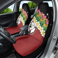 Frangipani Festival Rabaul East New Britain Car Seat Cover Dukduk Dance With Plumeria LT14 - Polynesian Pride