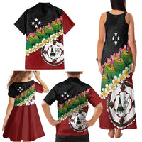 Frangipani Festival Rabaul East New Britain Family Matching Tank Maxi Dress and Hawaiian Shirt Dukduk Dance With Plumeria LT14 - Polynesian Pride