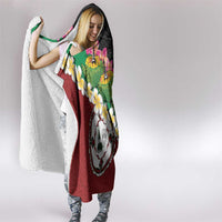 Frangipani Festival Rabaul East New Britain Hooded Blanket Dukduk Dance With Plumeria LT14 - Polynesian Pride