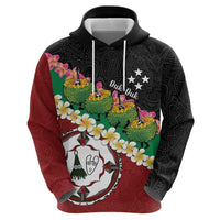 Frangipani Festival Rabaul East New Britain Hoodie Dukduk Dance With Plumeria LT14 - Polynesian Pride