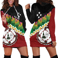 Frangipani Festival Rabaul East New Britain Hoodie Dress Dukduk Dance With Plumeria LT14 - Polynesian Pride