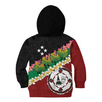 Frangipani Festival Rabaul East New Britain Kid Hoodie Dukduk Dance With Plumeria LT14 - Polynesian Pride
