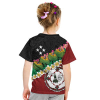 Frangipani Festival Rabaul East New Britain Kid T Shirt Dukduk Dance With Plumeria LT14 - Polynesian Pride