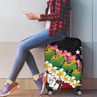 Frangipani Festival Rabaul East New Britain Luggage Cover Dukduk Dance With Plumeria LT14 - Polynesian Pride