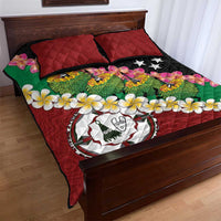 Frangipani Festival Rabaul East New Britain Quilt Bed Set Dukduk Dance With Plumeria LT14 - Polynesian Pride