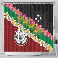 Frangipani Festival Rabaul East New Britain Shower Curtain Dukduk Dance With Plumeria LT14 - Polynesian Pride