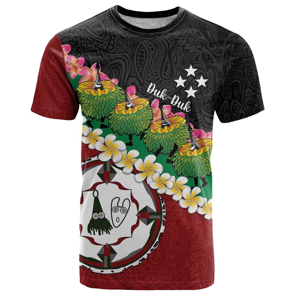 Frangipani Festival Rabaul East New Britain T Shirt Dukduk Dance With Plumeria LT14 Red - Polynesian Pride