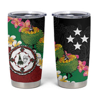 Frangipani Festival Rabaul East New Britain Tumbler Cup Dukduk Dance With Plumeria LT14 Red - Polynesian Pride