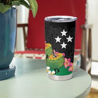 Frangipani Festival Rabaul East New Britain Tumbler Cup Dukduk Dance With Plumeria LT14 - Polynesian Pride