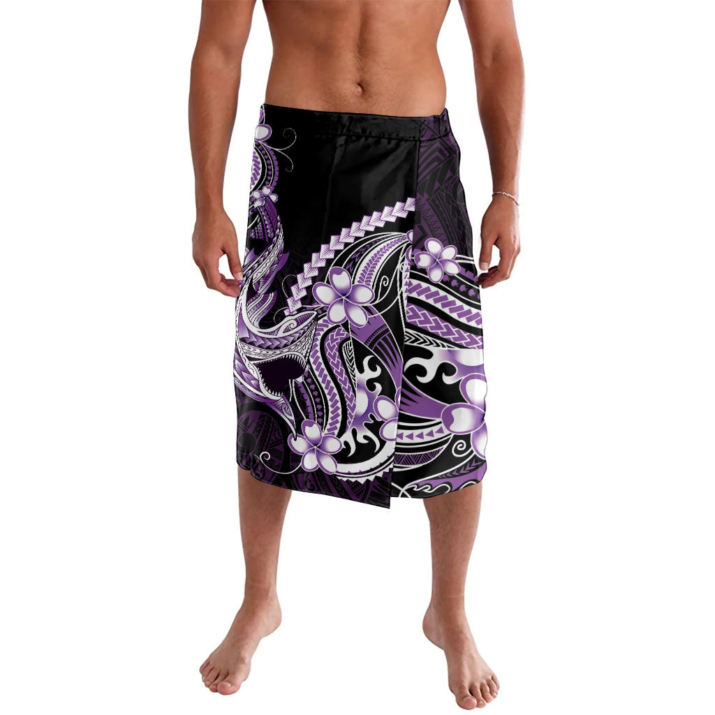Purple Black Aloha Hawaii Lavalava Polynesian Shark Tattoo Plumeria LT14 Purple - Polynesian Pride