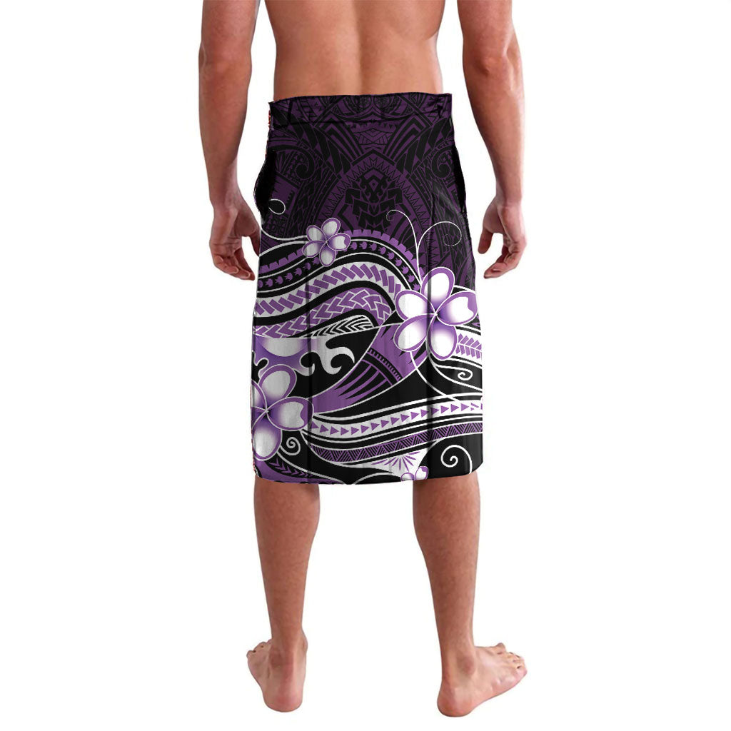 Purple Black Aloha Hawaii Lavalava Polynesian Shark Tattoo Plumeria LT14 - Polynesian Pride