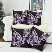 Purple Black Aloha Hawaii Pillow Cover Polynesian Shark Tattoo Plumeria LT14 - Polynesian Pride
