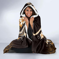 Orange Black Aloha Hawaii Hooded Blanket Polynesian Shark Tattoo Plumeria LT14 - Polynesian Pride
