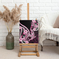 Pink Black Aloha Hawaii Canvas Wall Art Polynesian Shark Tattoo Plumeria