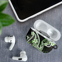Green Black Aloha Hawaii AirPods Case Polynesian Shark Tattoo Plumeria