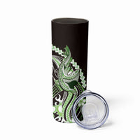 Green Black Aloha Hawaii Skinny Tumbler Polynesian Shark Tattoo Plumeria LT14 - Polynesian Pride