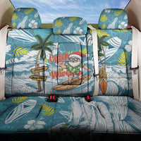 Hawaii Summer Christmas Back Car Seat Cover Surfing Santa Shaka Catch The Wave