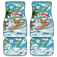 Hawaii Summer Christmas Car Mats Surfing Santa Shaka Catch The Wave