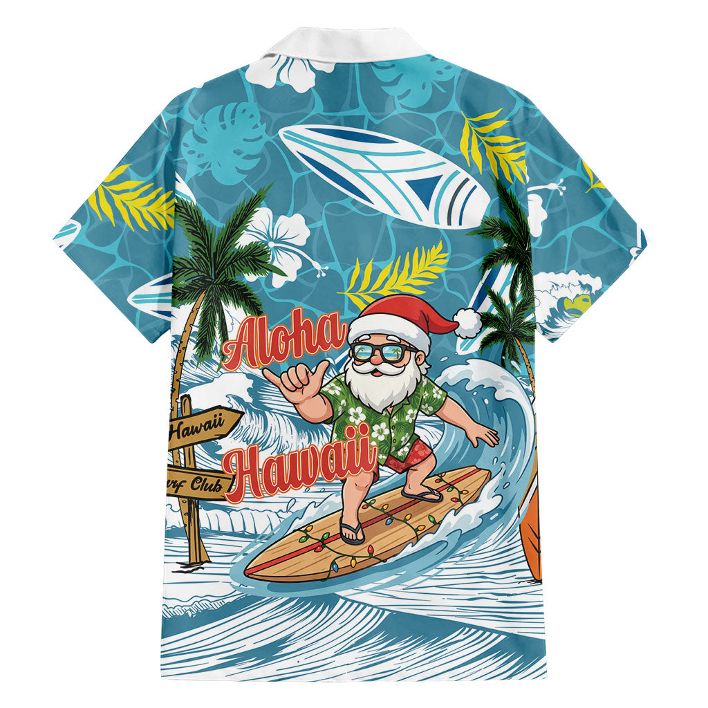 Hawaii Summer Christmas Family Matching Summer Maxi Dress and Hawaiian Shirt Surfing Santa Shaka Catch The Wave LT14 - Polynesian Pride
