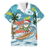 Hawaii Summer Christmas Hawaiian Shirt Surfing Santa Shaka Catch The Wave