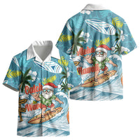 Hawaii Summer Christmas Kid Hawaiian Shirt Surfing Santa Shaka Catch The Wave LT14 - Polynesian Pride