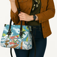 Hawaii Summer Christmas Leather Bag Surfing Santa Shaka Catch The Wave