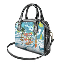 Hawaii Summer Christmas Shoulder Handbag Surfing Santa Shaka Catch The Wave