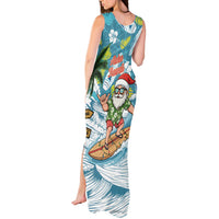 Hawaii Summer Christmas Tank Maxi Dress Surfing Santa Shaka Catch The Wave
