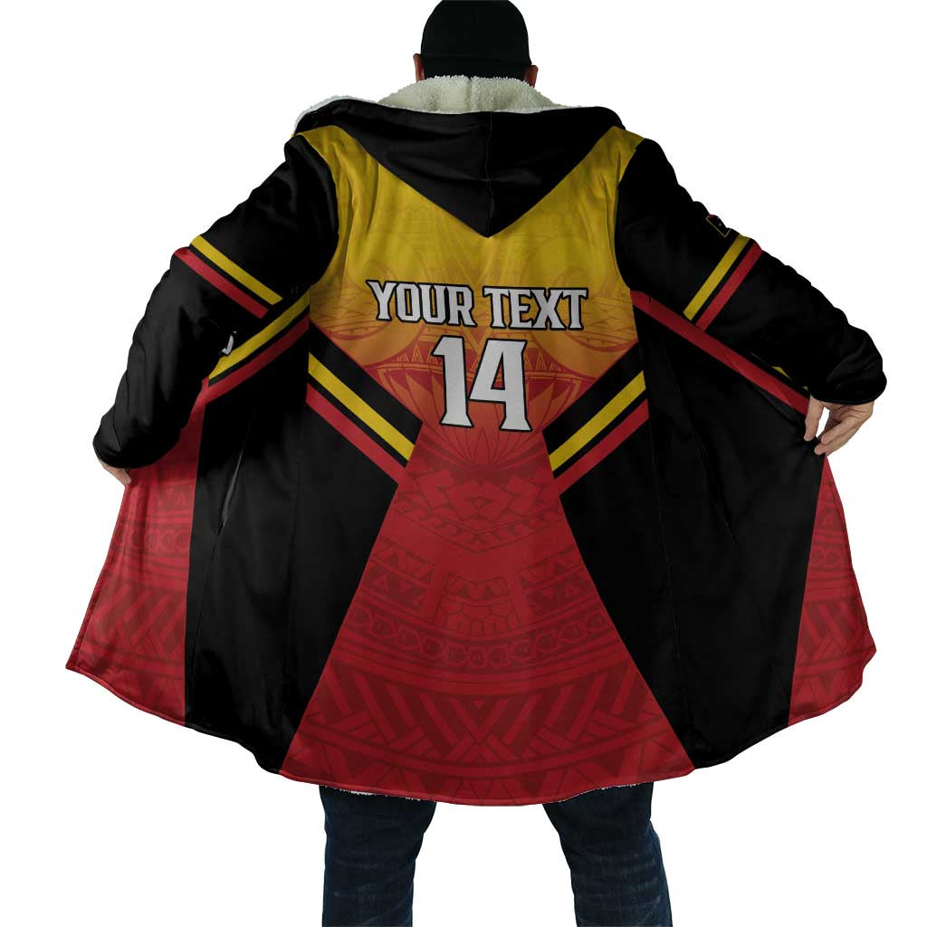 Papua New Guinea Rugby Custom Cloak Go PNG Hunters Polynesian Pattern - Polynesian Pride