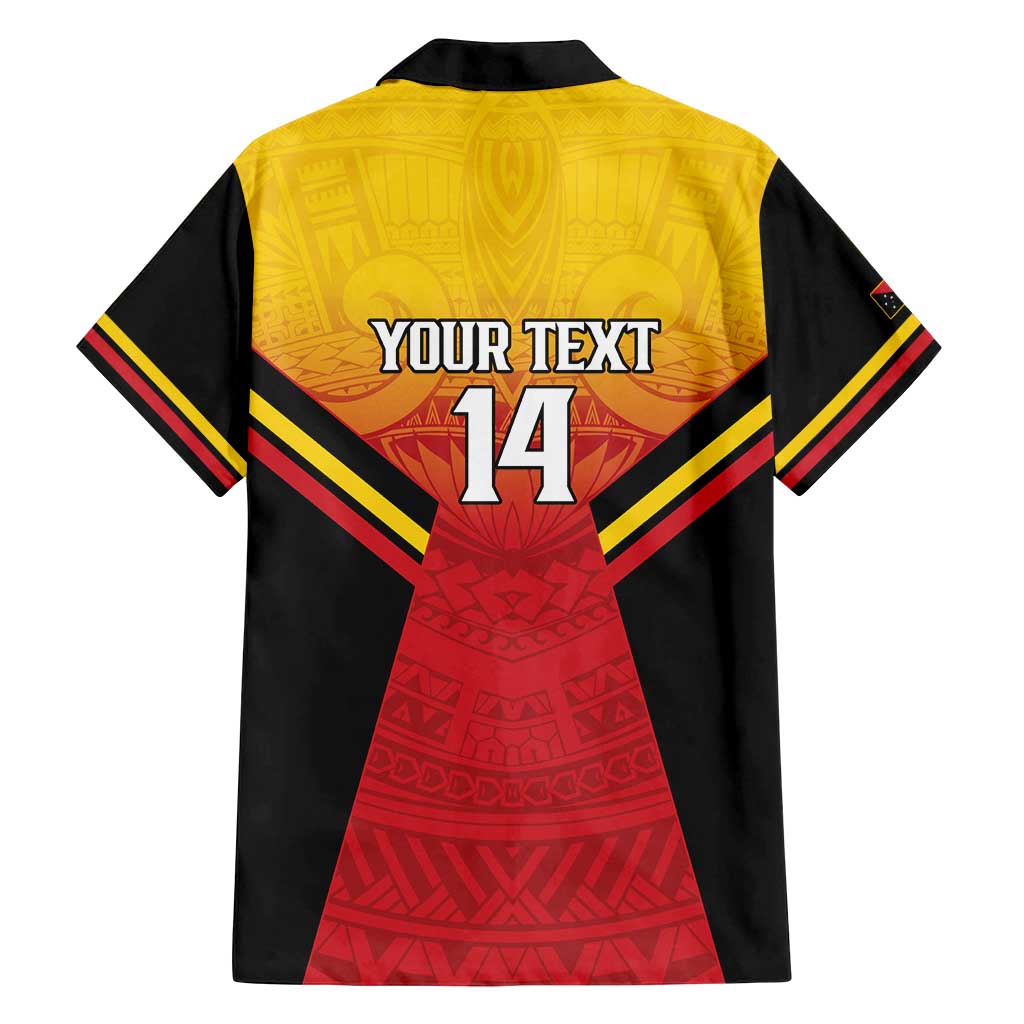 Papua New Guinea Rugby Custom Family Matching Off Shoulder Short Dress and Hawaiian Shirt Go PNG Hunters Polynesian Pattern LT14 - Polynesian Pride