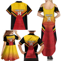 Papua New Guinea Rugby Custom Family Matching Summer Maxi Dress and Hawaiian Shirt Go PNG Hunters Polynesian Pattern LT14 - Polynesian Pride