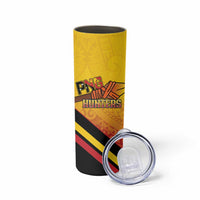 Papua New Guinea Rugby Custom Skinny Tumbler Go PNG Hunters Polynesian Pattern LT14 - Polynesian Pride
