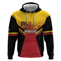 Papua New Guinea Rugby Custom Zip Hoodie Go PNG Hunters Polynesian Pattern - Polynesian Pride