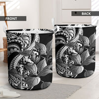 Kamehameha Butterfly Hawaii Laundry Basket Hawaiian Pulelehua Mamaki Black Color LT14 - Polynesian Pride
