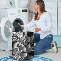 Kamehameha Butterfly Hawaii Laundry Basket Hawaiian Pulelehua Mamaki Black Color LT14 - Polynesian Pride