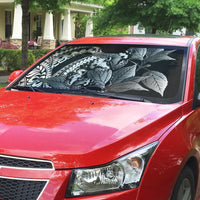 Kamehameha Butterfly Hawaii Auto Sun Shade Hawaiian Pulelehua Mamaki Black Color LT14 - Polynesian Pride