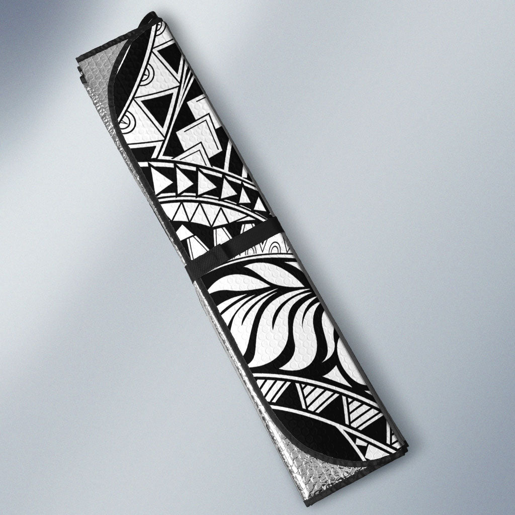 Kamehameha Butterfly Hawaii Auto Sun Shade Hawaiian Pulelehua Mamaki Black Color LT14 - Polynesian Pride