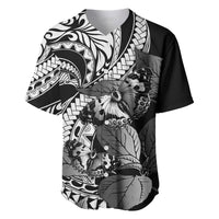 Kamehameha Butterfly Hawaii Baseball Jersey Hawaiian Pulelehua Mamaki Black Color LT14 Black - Polynesian Pride