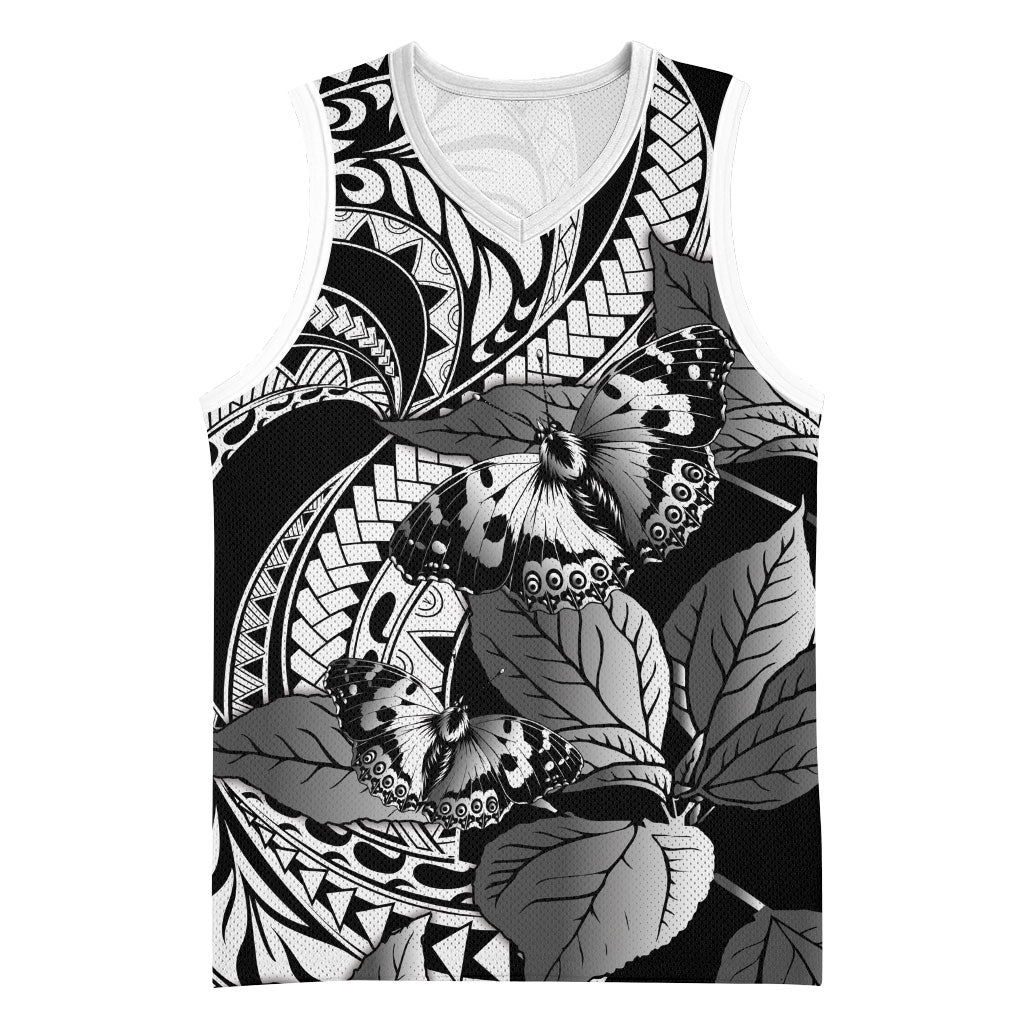 Kamehameha Butterfly Hawaii Basketball Jersey Hawaiian Pulelehua Mamaki Black Color LT14 Unisex Black - Polynesian Pride
