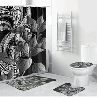 Kamehameha Butterfly Hawaii Bathroom Set Hawaiian Pulelehua Mamaki Black Color LT14 Bathroom Set (4 pcs) Black - Polynesian Pride