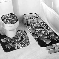 Kamehameha Butterfly Hawaii Bathroom Set Hawaiian Pulelehua Mamaki Black Color LT14 Mat Set Only (3 pcs) One Size Black - Polynesian Pride