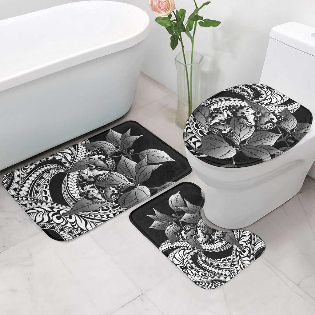Kamehameha Butterfly Hawaii Bathroom Set Hawaiian Pulelehua Mamaki Black Color LT14 - Polynesian Pride