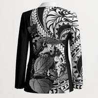 Kamehameha Butterfly Hawaii Blazer Hawaiian Pulelehua Mamaki Black Color