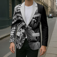 Kamehameha Butterfly Hawaii Blazer Hawaiian Pulelehua Mamaki Black Color